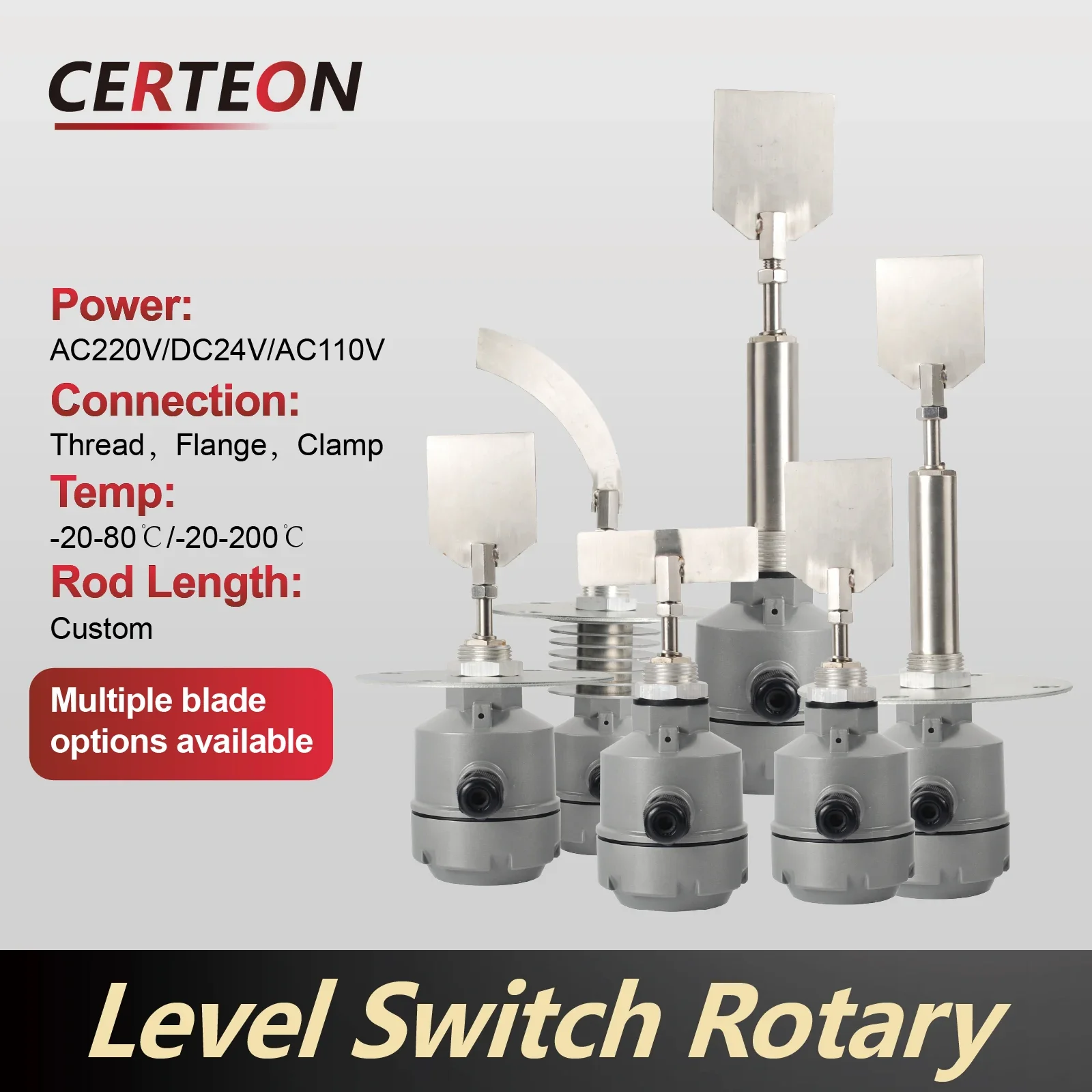 Rotation Resistance Level Switch Control Sensor Cement Level Meter High Temperature Dust Explosion-proof Alarm Small