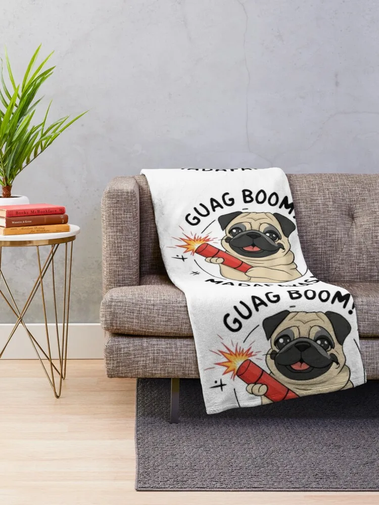 PUG - GUAG BOOM MADAFAKAS Throw Blanket Summer Beddings Picnic heavy to sleep Blankets