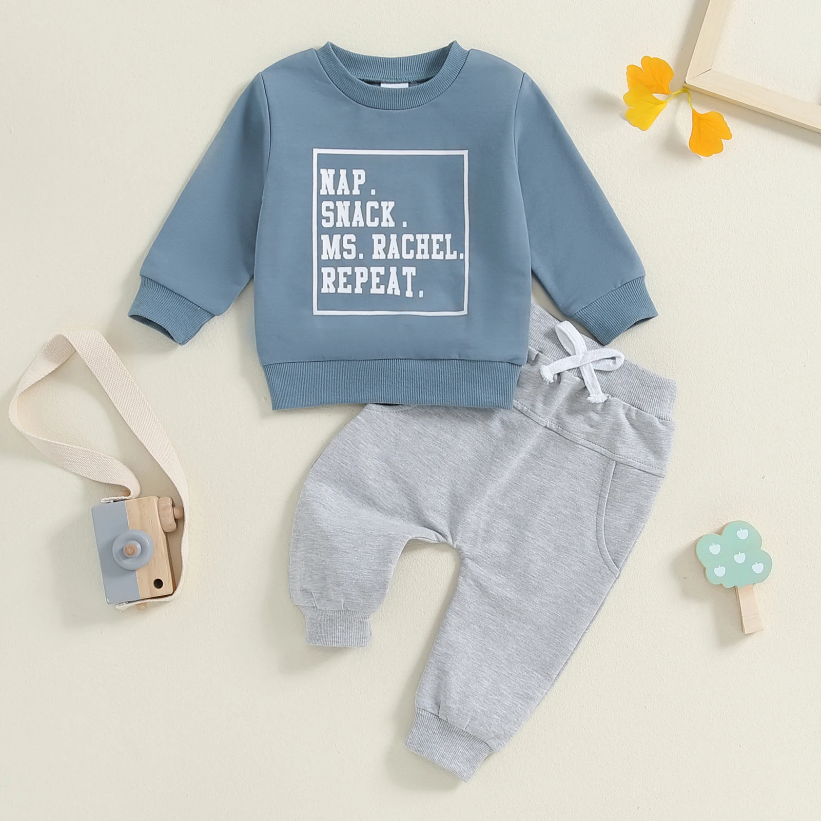 Baby Boy Letter Print Outfit Set 2