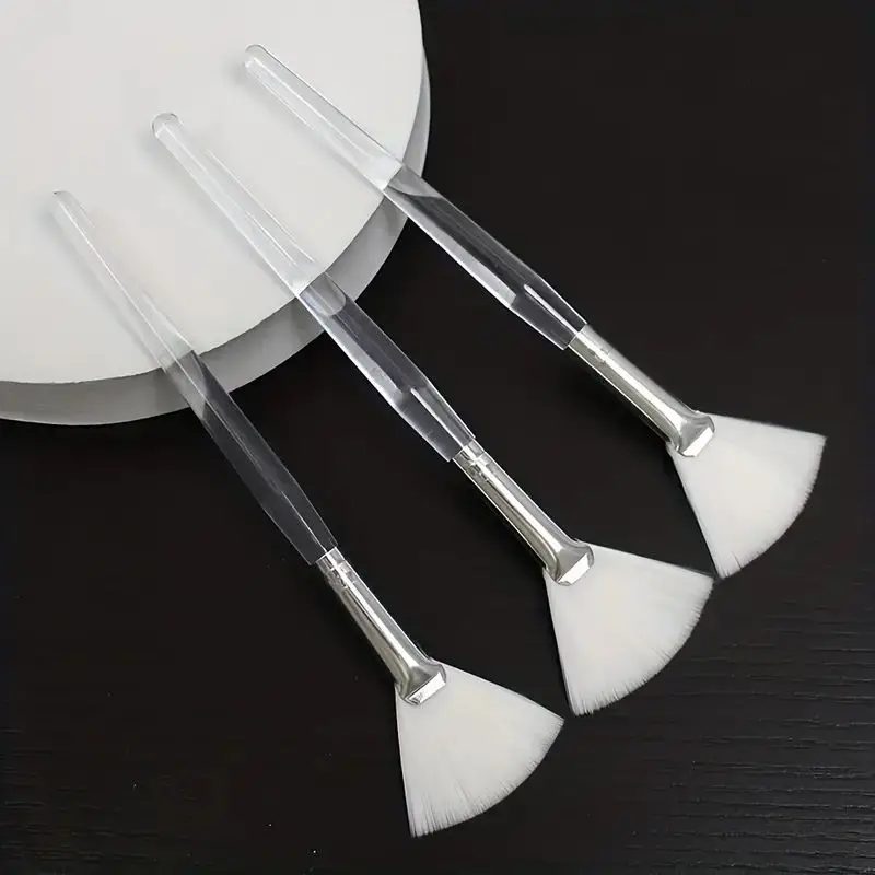 3 stücke weiche und vielseitige Fächer bürste für makellose Hautpflege-Anzüge für alle Haut, ideal für Masken, Cremes, Peelings