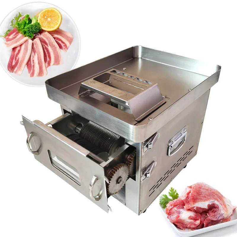 Desktop Meat Slicer Commercial  Electric Multi-function Sliced Shredded Diced Mince Home Cutting Machine