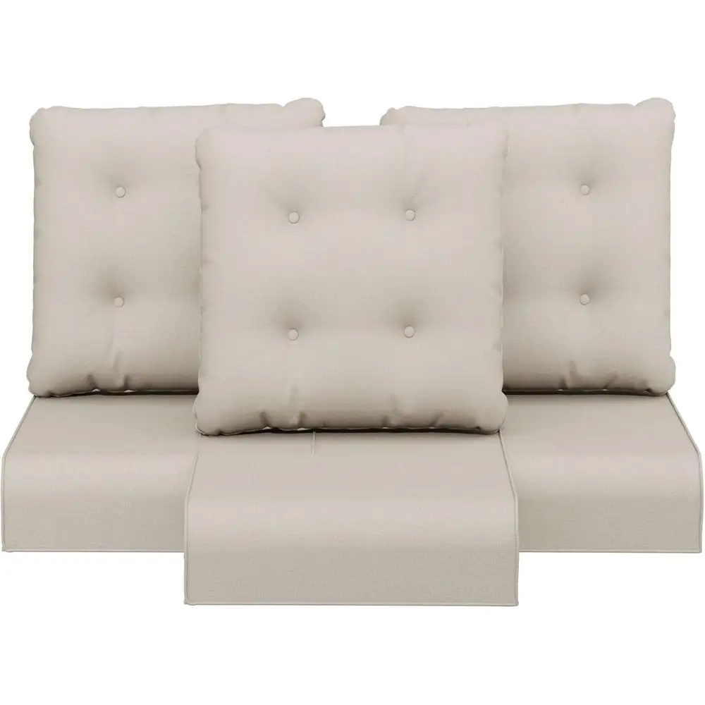 

22x24 Inch Outdoor Deep Seat Cushion Set, Water and Fade Resistant, Removable Covers, 6 Thickened, 3-Piece Sofa Cushions