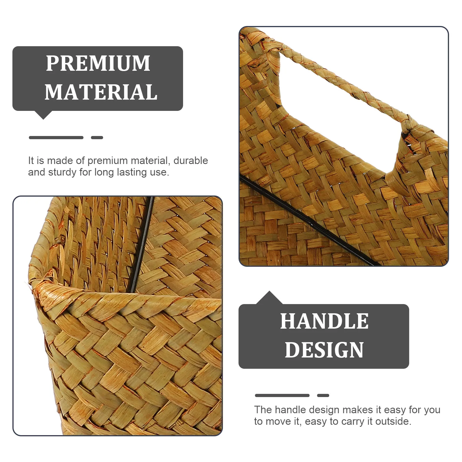 

Storage Basket Rectangle Handwoven Hand-woven Multifunctional Laundry Rectangular Baskets Handmade