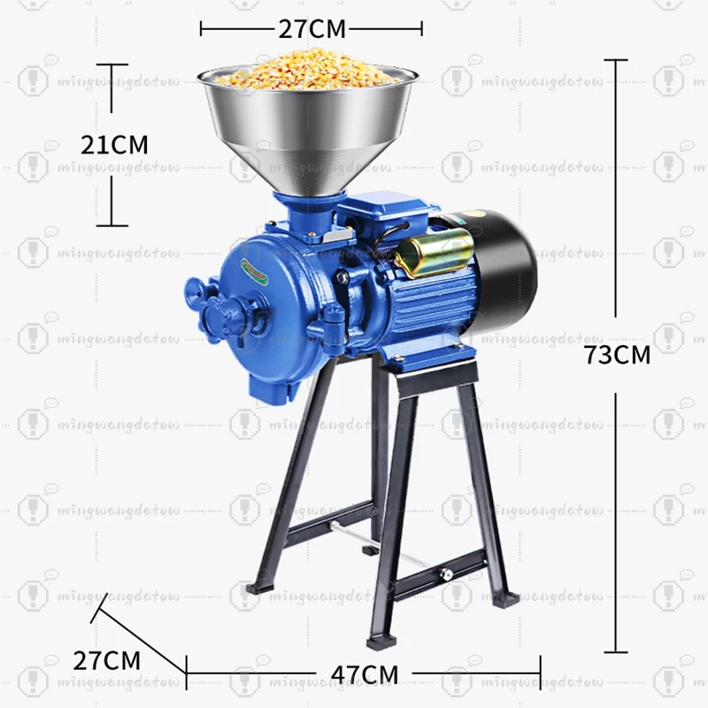 Copper Stepless Motor Grain Grinder 3000W/3500W 220V Dry Wet Dual Use Household Small Commercial Superfine Feed Mill
