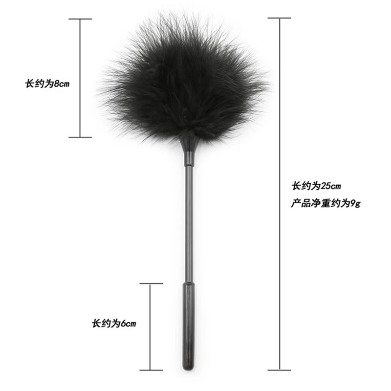 سوط مجداف جلد صناعي ، سوط حصان من الريش ، إكسسوارات أداء تأثيري ، 25 *