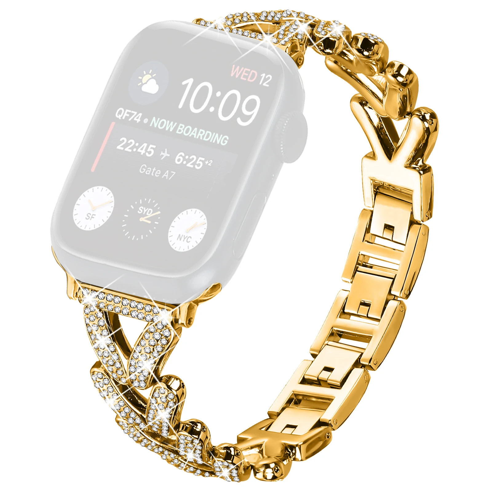 

Zinc Alloy Watch Band for Apple Watch 10 46mm / Ultra 2 / Ultra 49mm / SE (2023) / (2022) / (2020) 6 5 4 44mm / 3 2 1