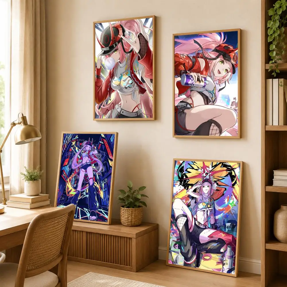 Rappa Honkai Star Rail Poster Stickers HD Painting Self-Adhesive Modern Art for Bedroom Living Room Home Decor Wall Decals Gift