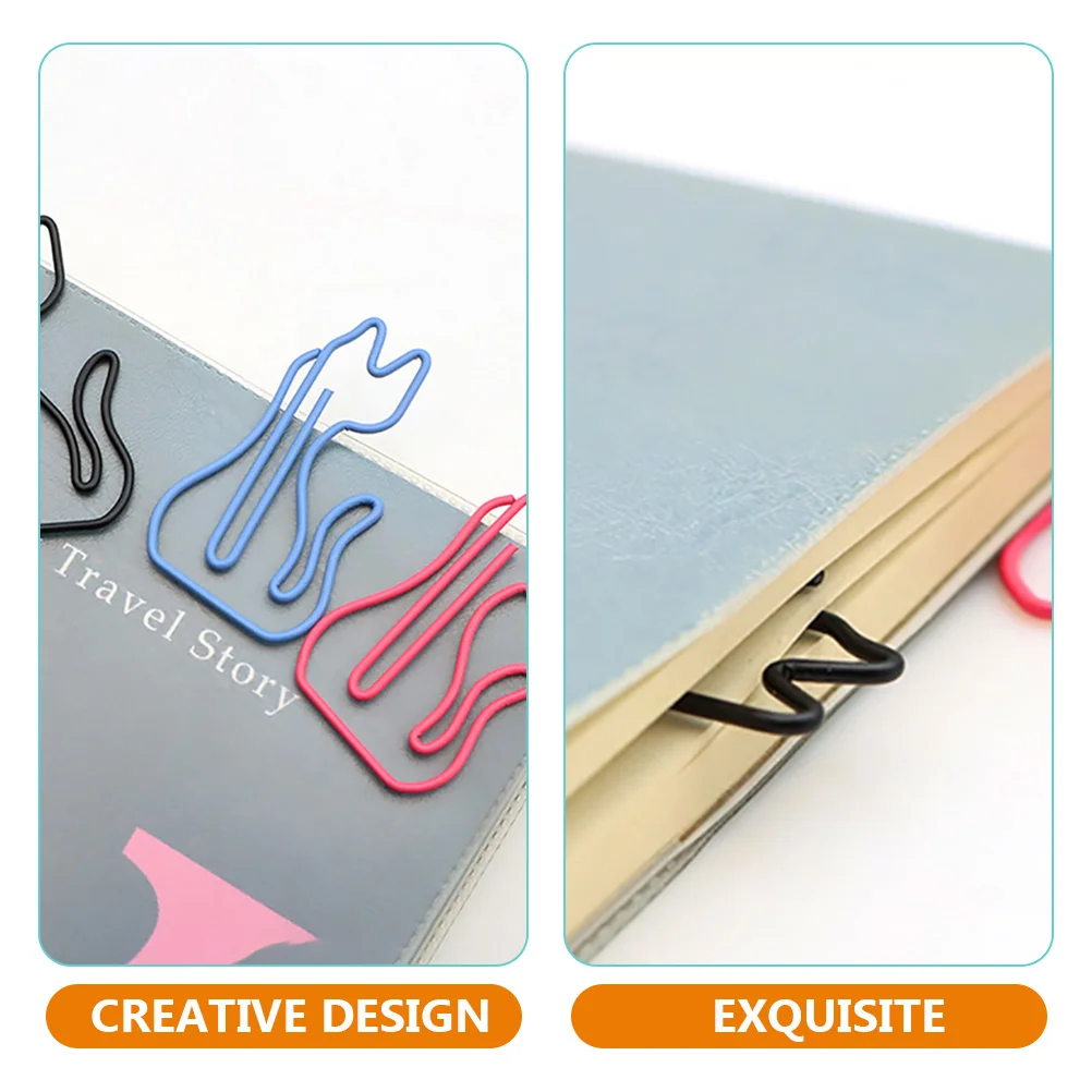 

24 Pcs Shaped Metal Paper Clips Cute Animal Design Office Metal Paper Clips Study Accessories Random Color
