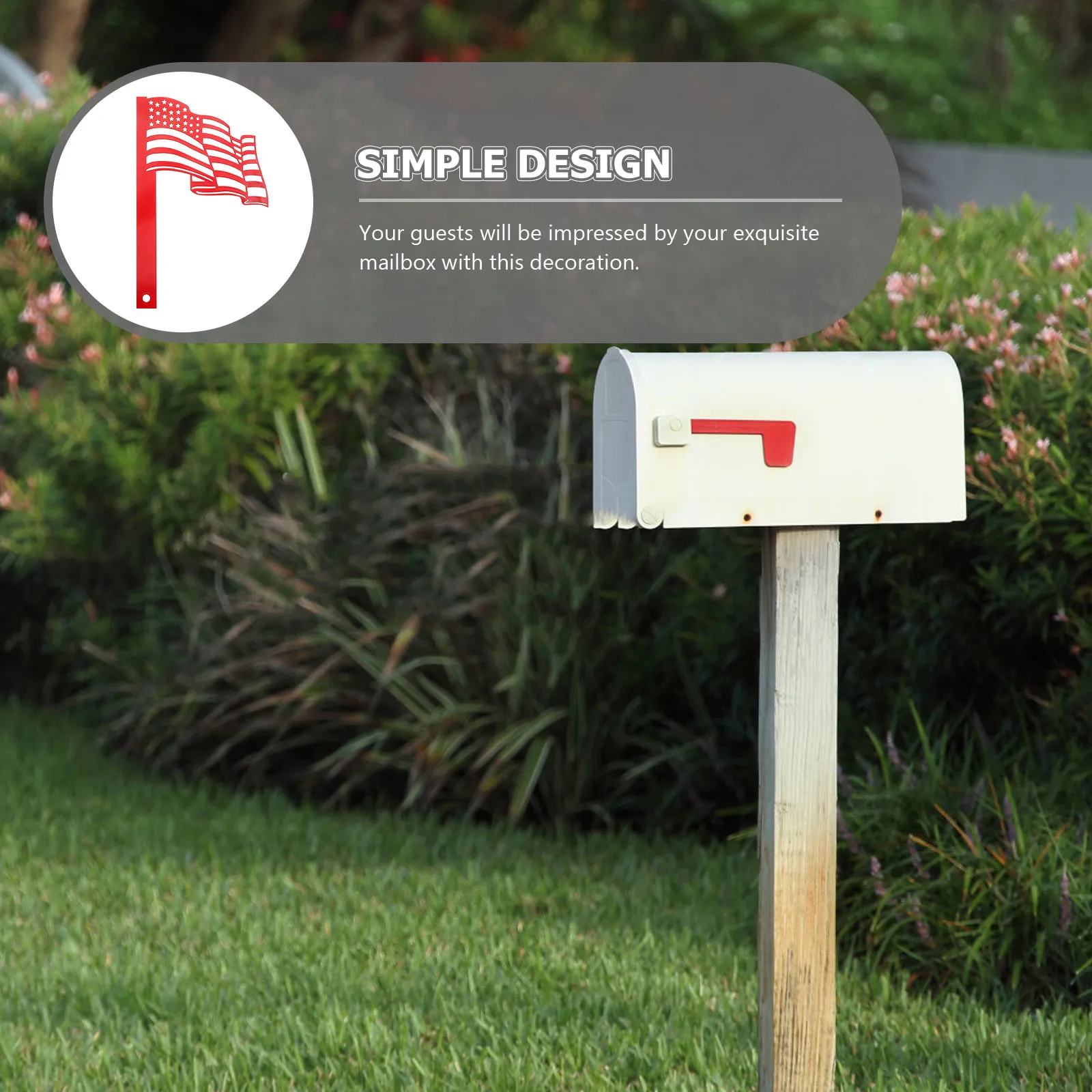 

Metal Mailbox Flag Replacement Stake Sign for Brick Mount Garden Yard Decoration Ornament Adorn Decorative Box Post Accessory