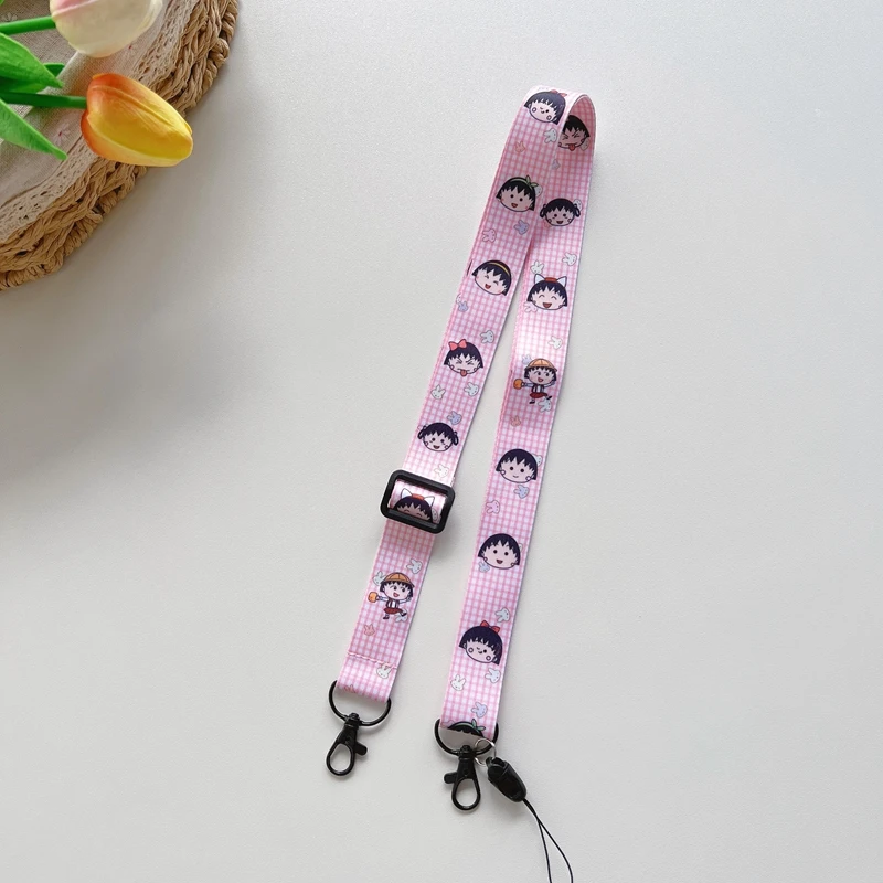 Cute Cartoon Lanyards Neck Phone Strap For ID Pass Card Badge ID Badge Phone Neck Phone Straps with Keyring For Smart Cellphone