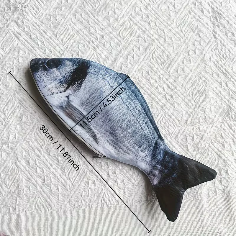 Creative and Cute Salted Fish Pen Case, Stationery Box, Simple and niche, Pencil Case, Portable and Fun Simulated Fish Pen Case