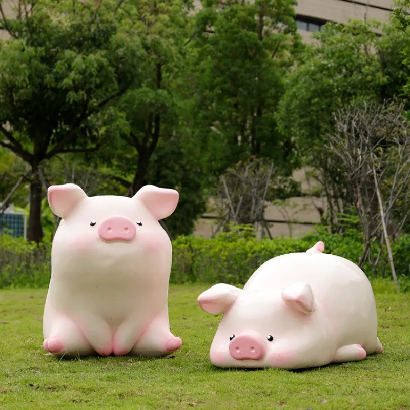 

Garden Courtyard Store Cartoon cute pig sculpture shopping mall Kindergarten sales office