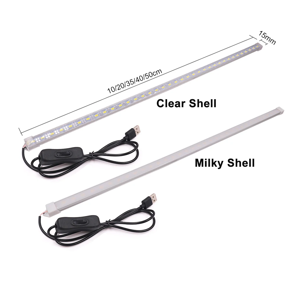 LED Bar Light 5V USB Powered Rigid Strip Light SMD 5630 10CM 20CM 35CM 40CM 50CM Warm/Natural/Cool White LED Under Cabinet Light