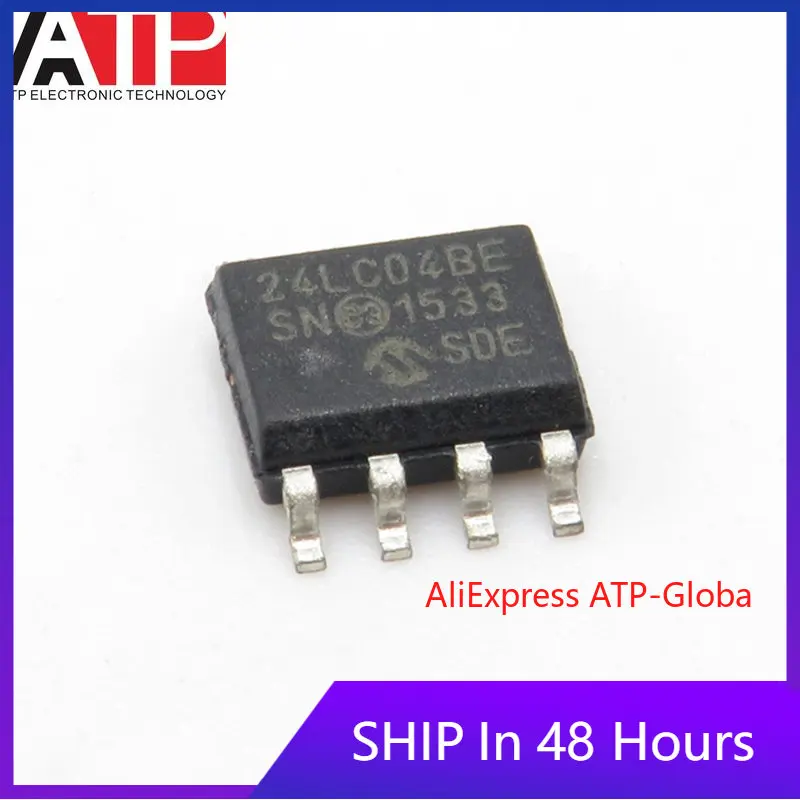 10PCS 24LC04B-E/SN SMD SOP-8 24LC04B EEPROM Memory Chip Brand New Original In Stock