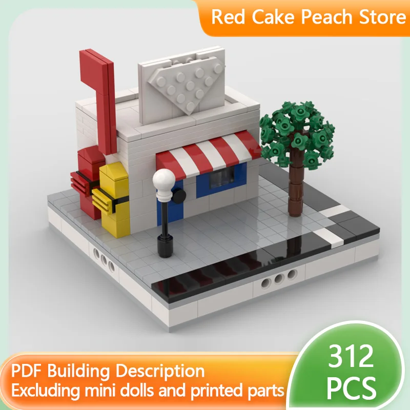 

Модель городской улицы MOC, конструктор из мини-блоков, модульный почтовый пункт, развивающая игрушка для детей, подарок на праздник, набор для сборки