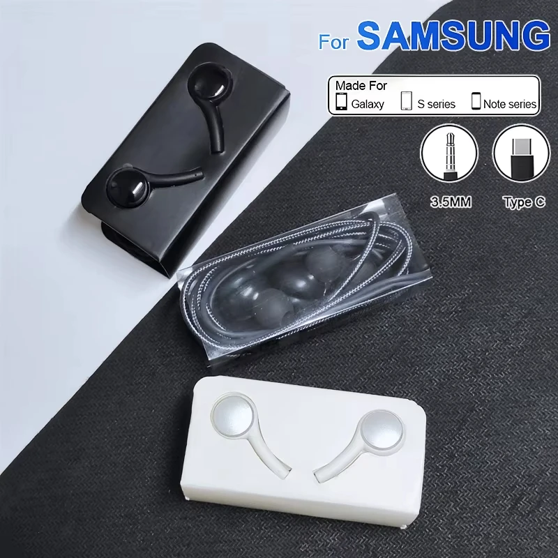 Original Type C Wired Earphone For Samsung Galaxy S23 S21 S22 Ultra Plus 3.5 mm Earbuds Headphones For A54 A34 A53 Accessories image 6