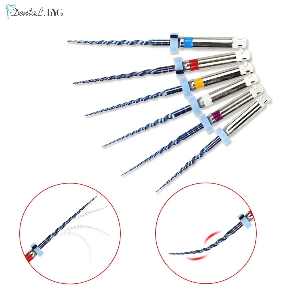 21mm SX-F3 6pcs/Box Dental Heat Activated Canal Root Files Dentist Tools Can Bend for Preparing Root Canal Treatment