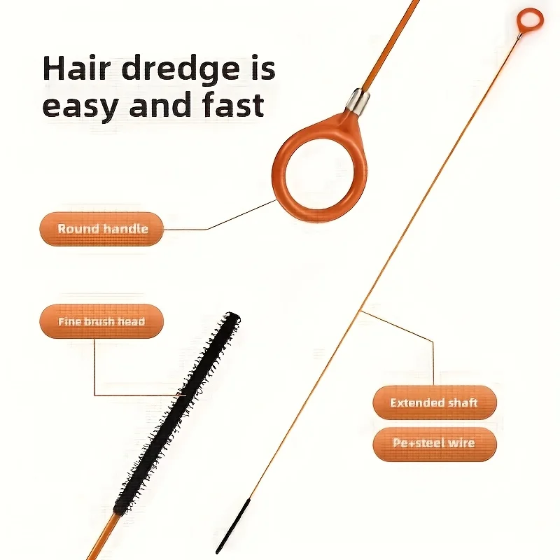 Sink Snake Hair Remover Tool, Flexible, Break-Resistant Plumbing Snake Drain Cleaner for Showers, Baths and Kitchen Sinks view 5