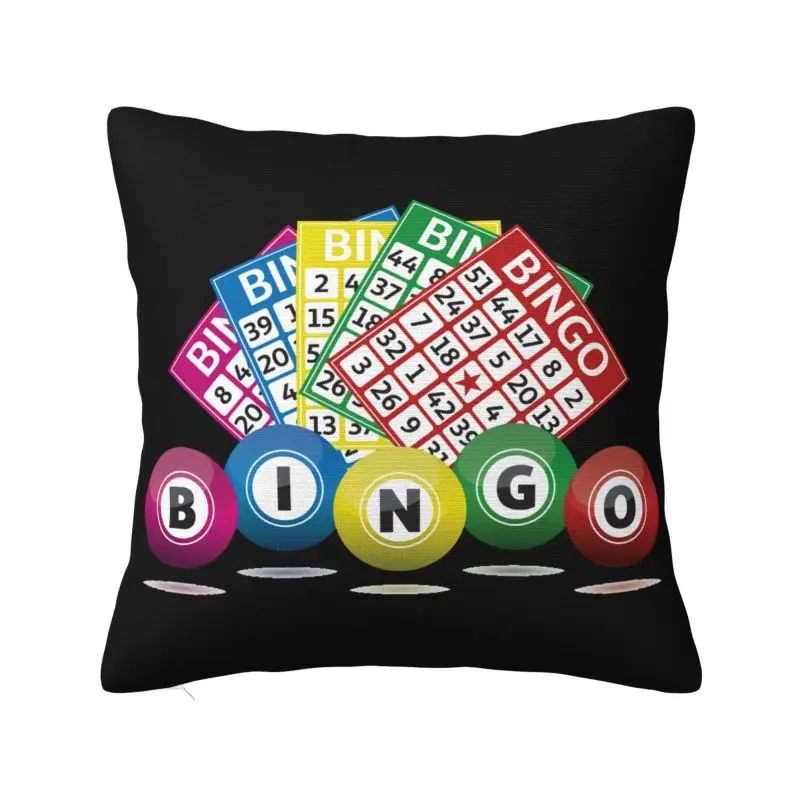 Luxury Hot Game Bingo Cushion Covers 40x40cm Velvet Throw Pillow Case for Sofa Car Square Pillowcase Home Decorative