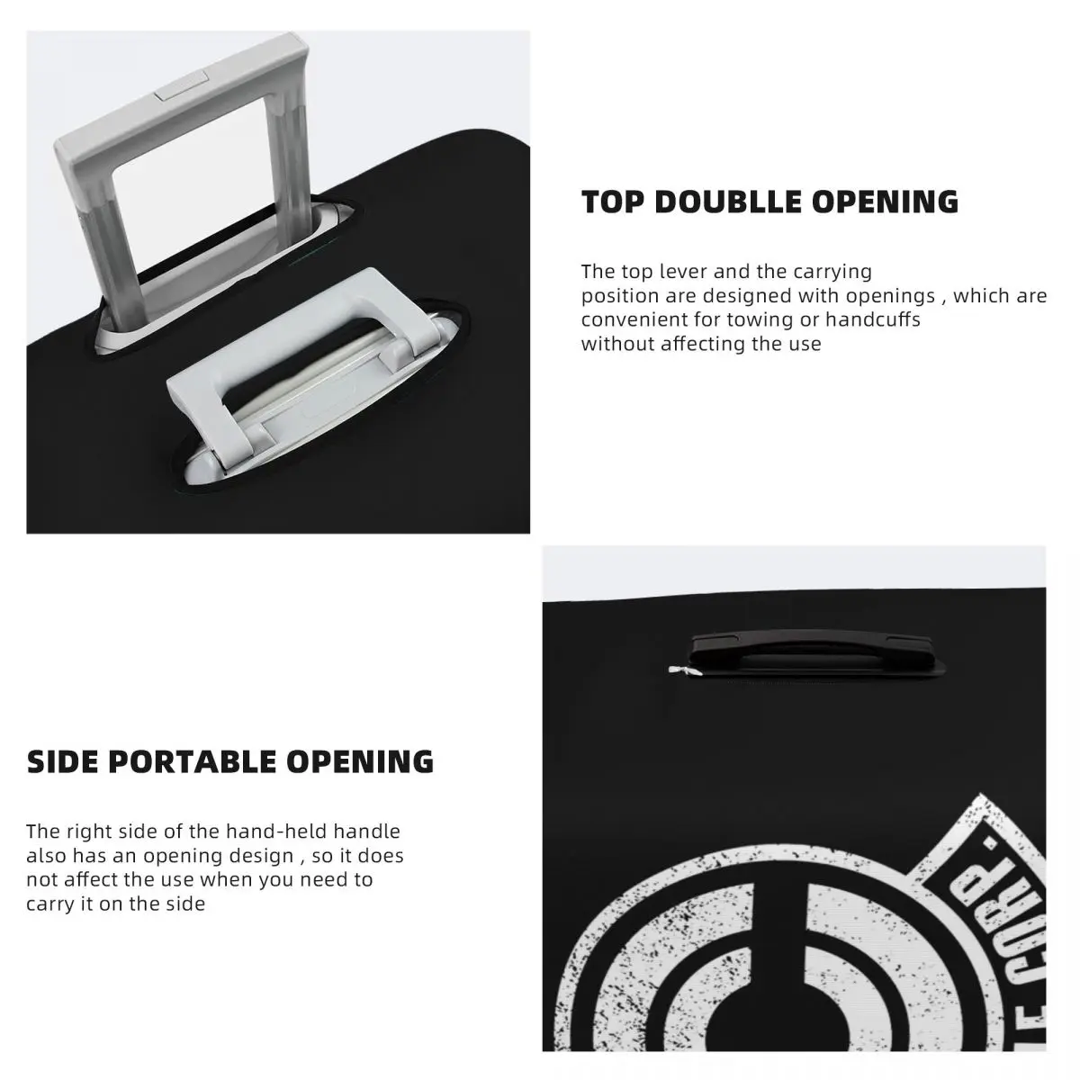 غطاء حماية لحقيبة Capsule Corp، أغطية حماية مرنة لرحلات الأمتعة مقاس 18-32 بوصة