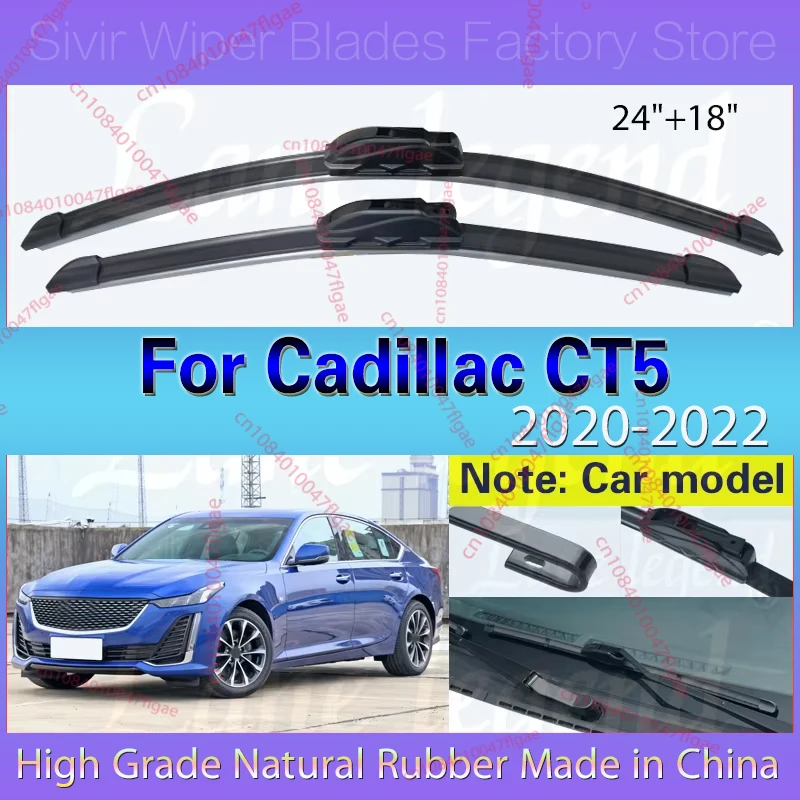 

Car Wiper Blades For Cadillac CT5 2020 2021 2022 Windshield Windscreen Front Window Blades Car Rain Brush 24"18" Car Accessories