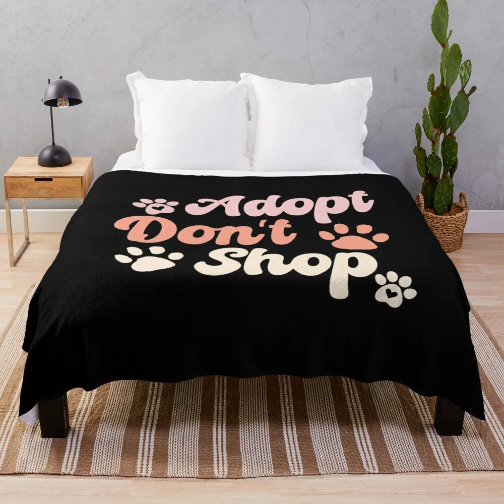 

Adopt Don't Shop Throw Blanket For Sofa Thin cosplay anime Blankets