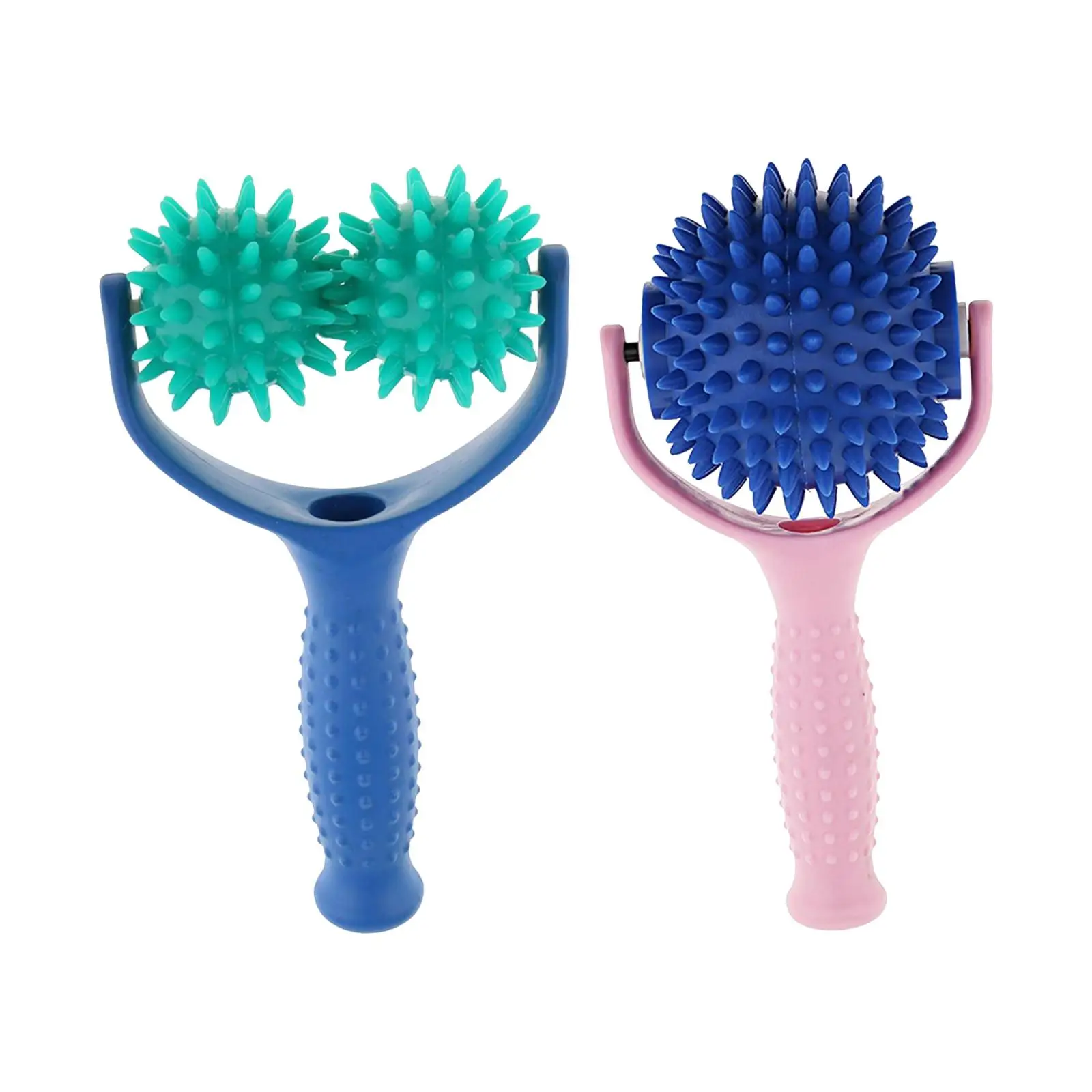 2 Pieces Handheld Spiky Massage Balls Rollers,,Portable,Compact with Handle for