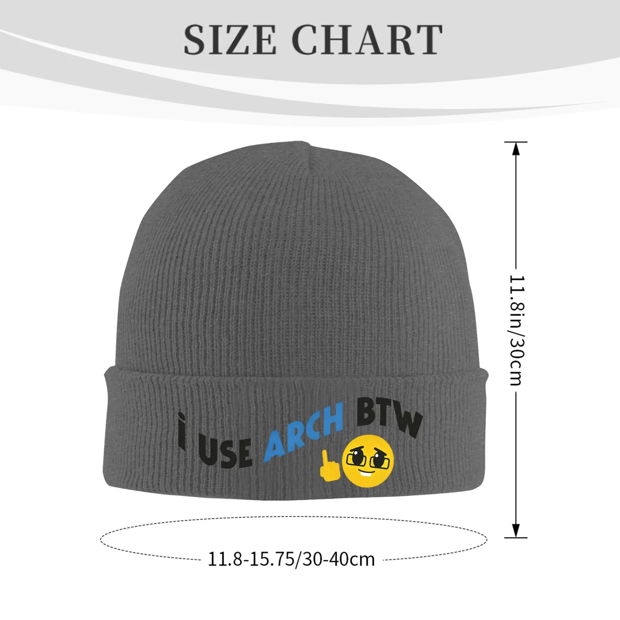 Btw I Use Arch Linux Operating System Winter Skullies Beanies Hat Warm Autumn Knitted Hats Bonnet Caps for Women Men