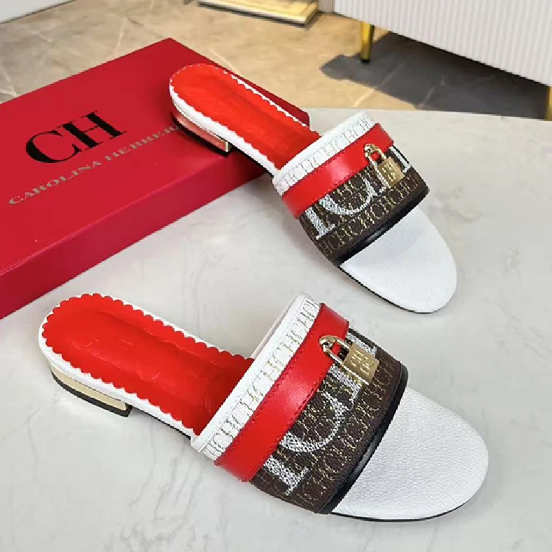 

CH High-quality Women's Slippers 2025 New Sandals Women's Office Slippers Multifunctional Women's Wearable Sandflat Shoes