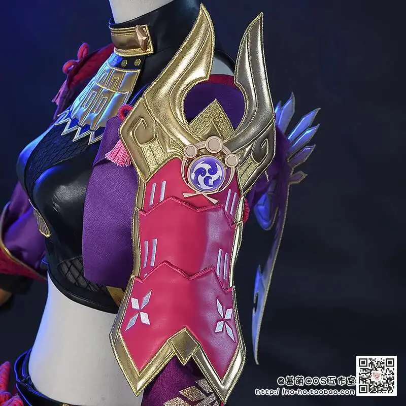 Аниме-игра Genshin Impact, полный карнавальный костюм Kuki Shinobu, полный ниндзя, женский карнавальный костюм для вечеринки, полный комплект, предварительная продажа для косплея