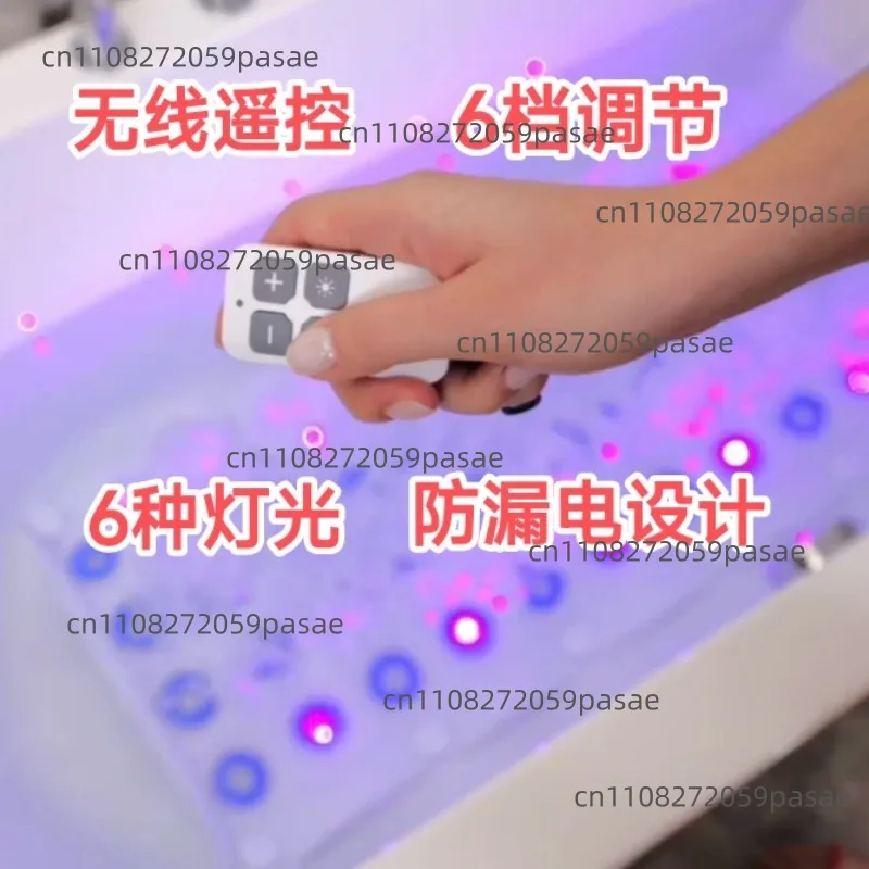 Upgraded Surf Massage Light-Up Bath Mat, Bathtub Bubble Maker, Bubble Bath