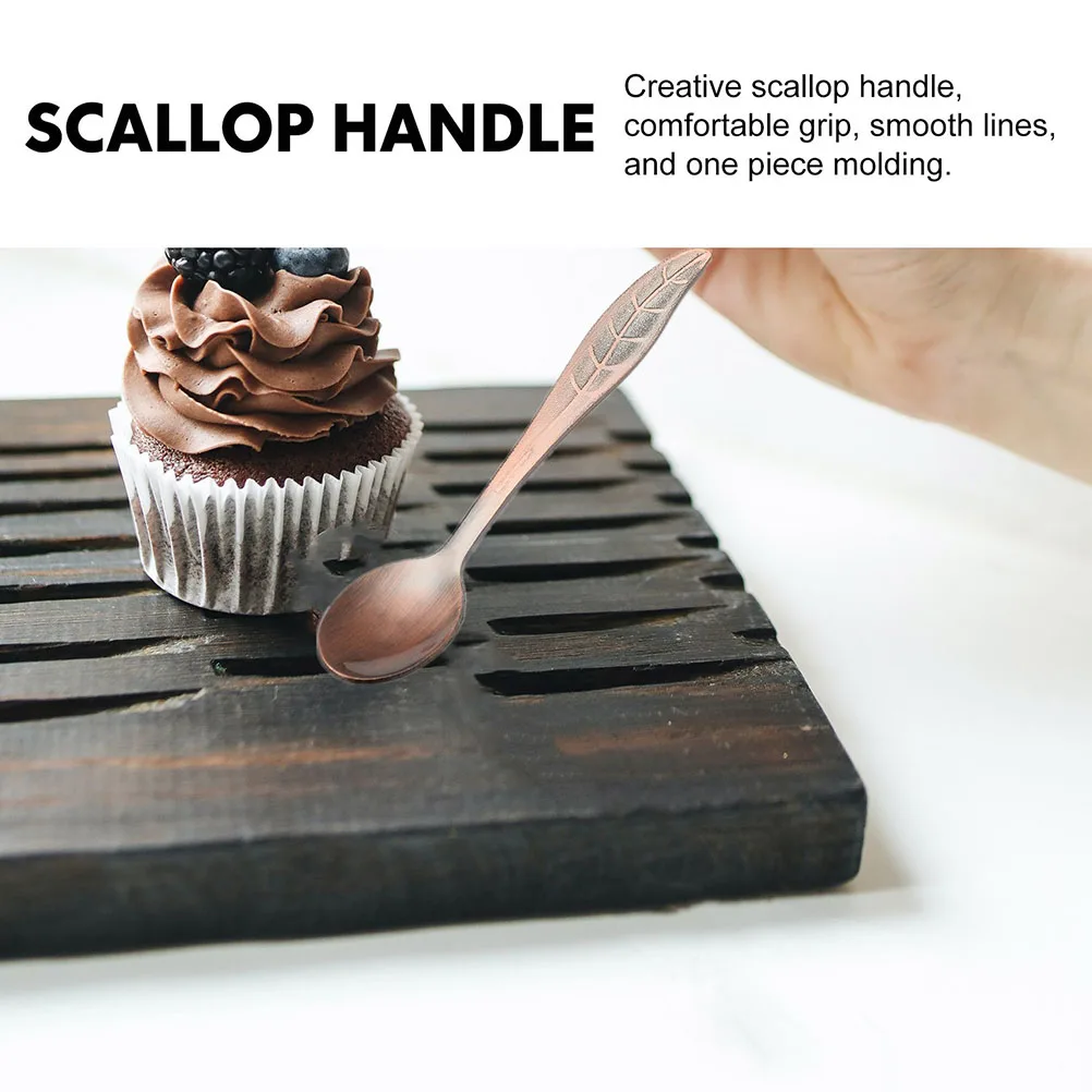 4 Pcs Retro Coffee Spoon Creative Tableware Condiment Spoons Bridal Shower Tea Desserts Small Scoops