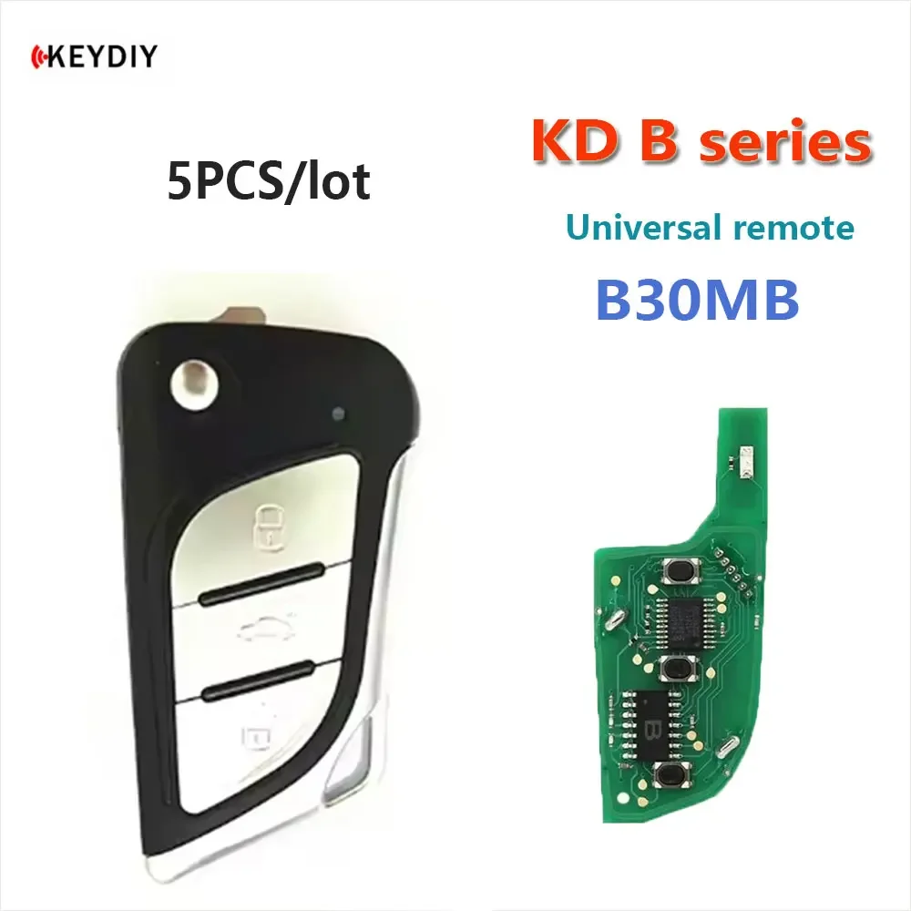 

5PCS KEYDIY B30MB KD Universal Remote Key 3 Metal Buttons KD B Series Car Remote Key for KD900/KD-X2/KD-MAX Auto Key Programmer