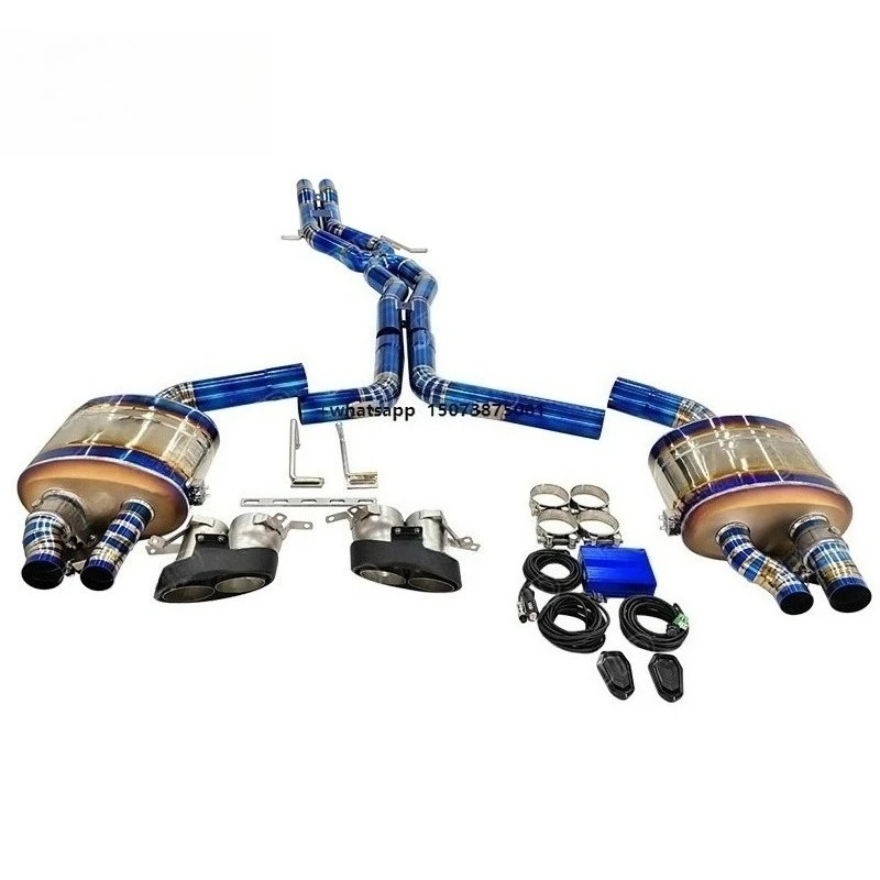 

Titanium Exhaust Valved Exhaust Muffler Exhaust System for 2010-2017 RS4/RS5 B8 B8.5 4.2L