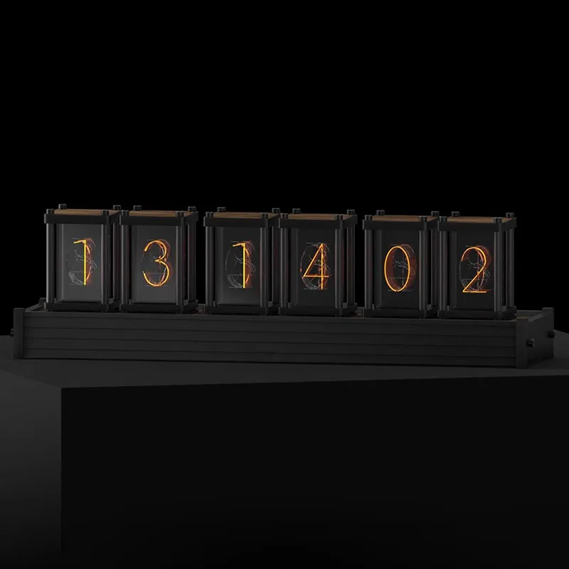 EleksTube R2 Glow Tube Clock Desktop Ornament Retro RGB Pseudo Glow Tube Digital LED Clock Creative DIY Circuit Scaffolding Gift