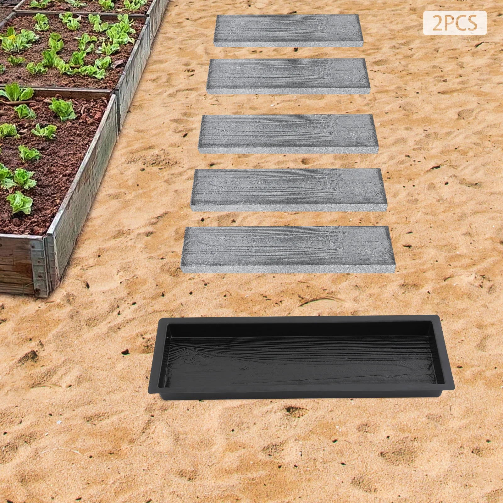 

2 шт. переплетающая форма для дорожек, патио, садовая дорожка, многоразовая бетонная пластиковая форма для шагового камня, подъездной дороги