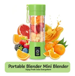 Portable Mini Blender for Shakes and Smoothies Rechargeable USB 380ML Traveling Fruit Juicer Cup Hand Fruit Blender Juicing Cup