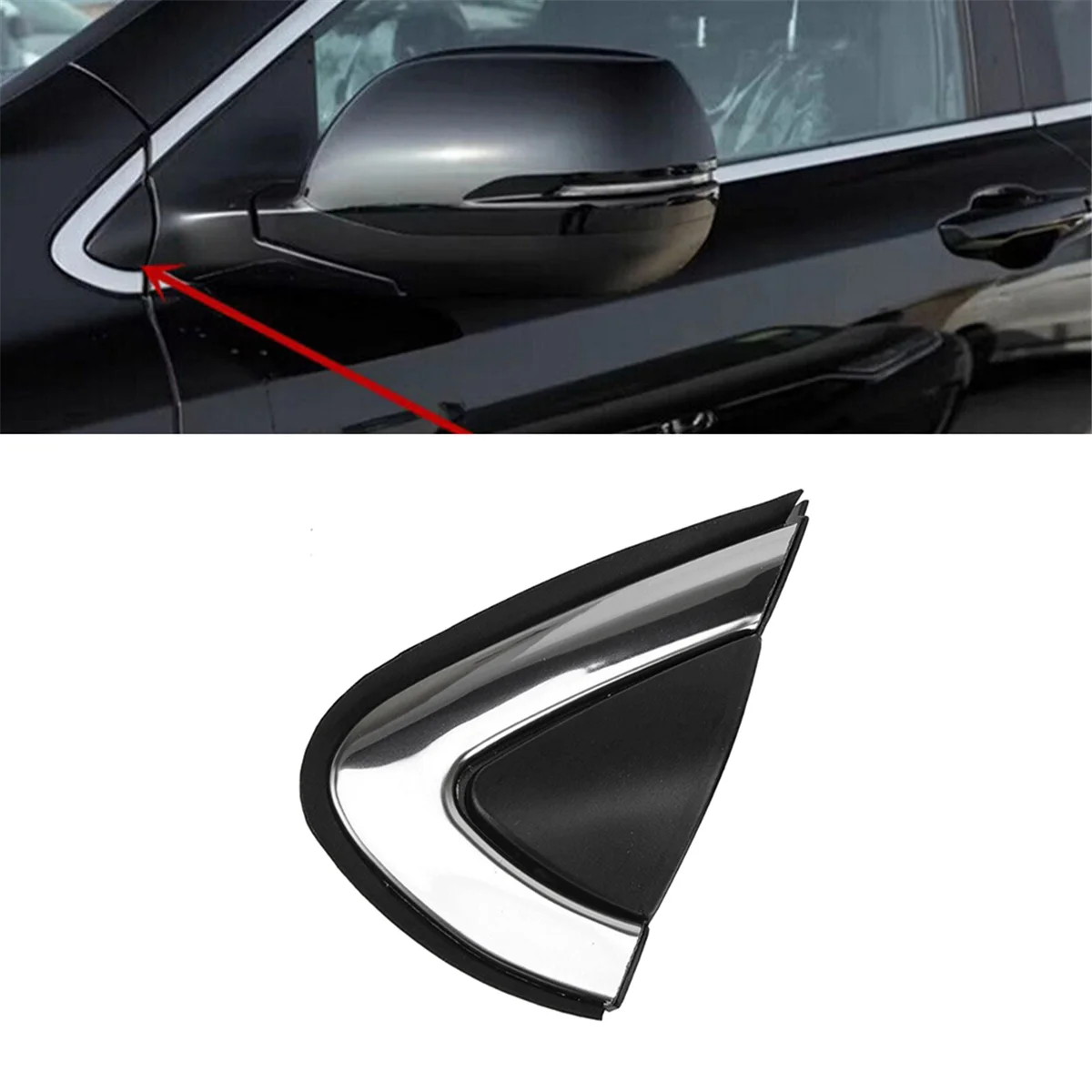 Car Side Mirror Corner Pillar Trim Triangle Plate for 2011-2015 Car Accessories 861903X000 861803X000