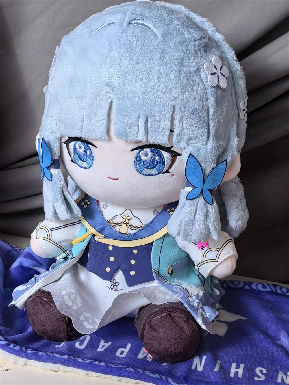 Game Genshin Impact Kamisato Ayaka 30cm Plush Doll Toy Change Clothes Suit Anime Cosplay Cute Props C