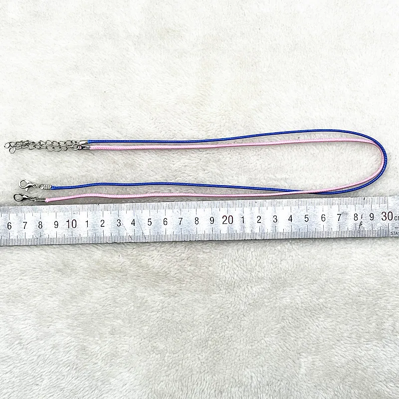 New 10pcs 1.5mm Nylon Tarpaulin Waxed Cord Lobster Clasp Rope Braided Adjustable Rope for Jewelry Making DIY Necklace Bracelets