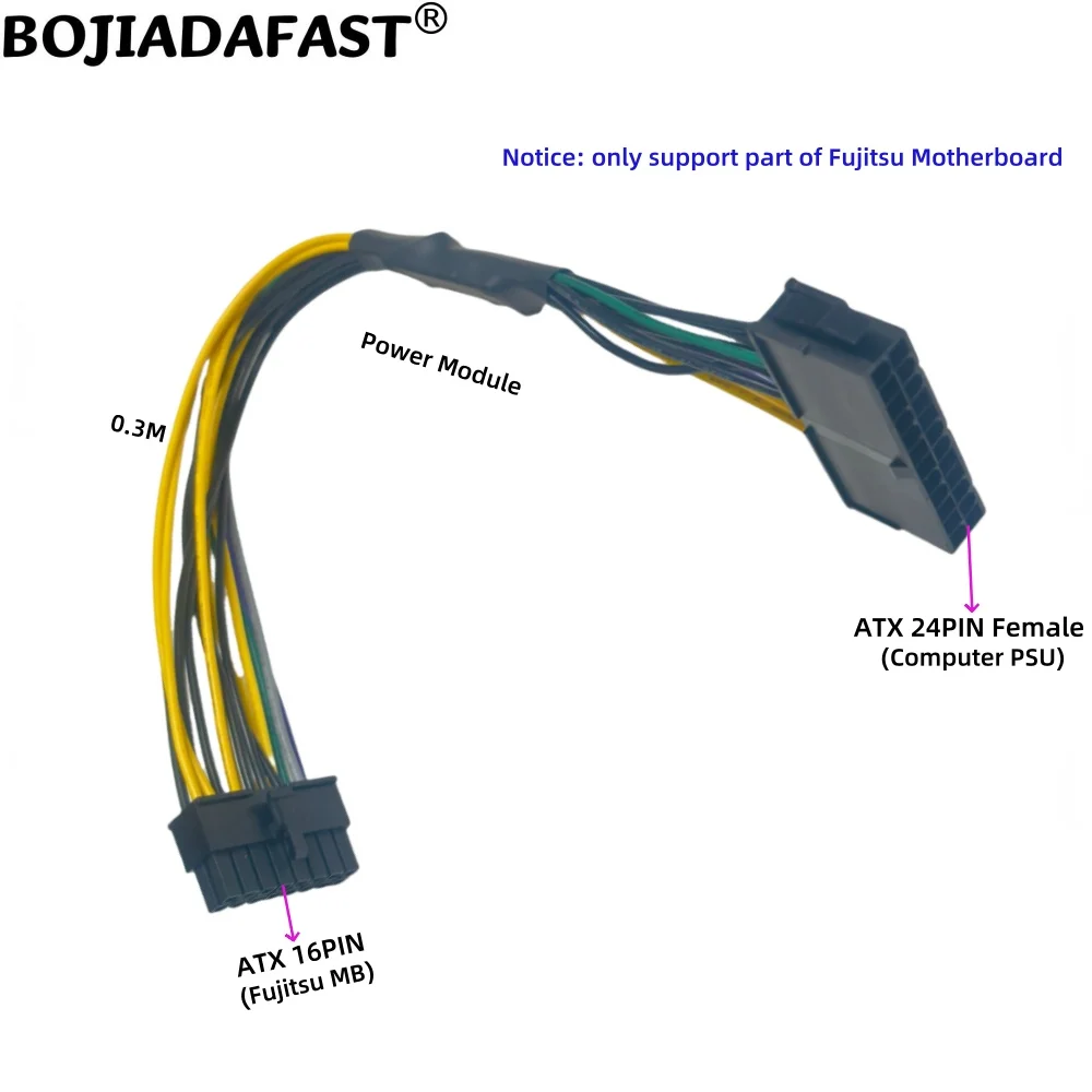 ATX 24Pin to 16Pin Motherboard Power Adapter Cable 30CM For Fujitsu D3171-A11 D3162-A12 D3061-A13 D3062-A13 D3417-A21 D3009-B12
