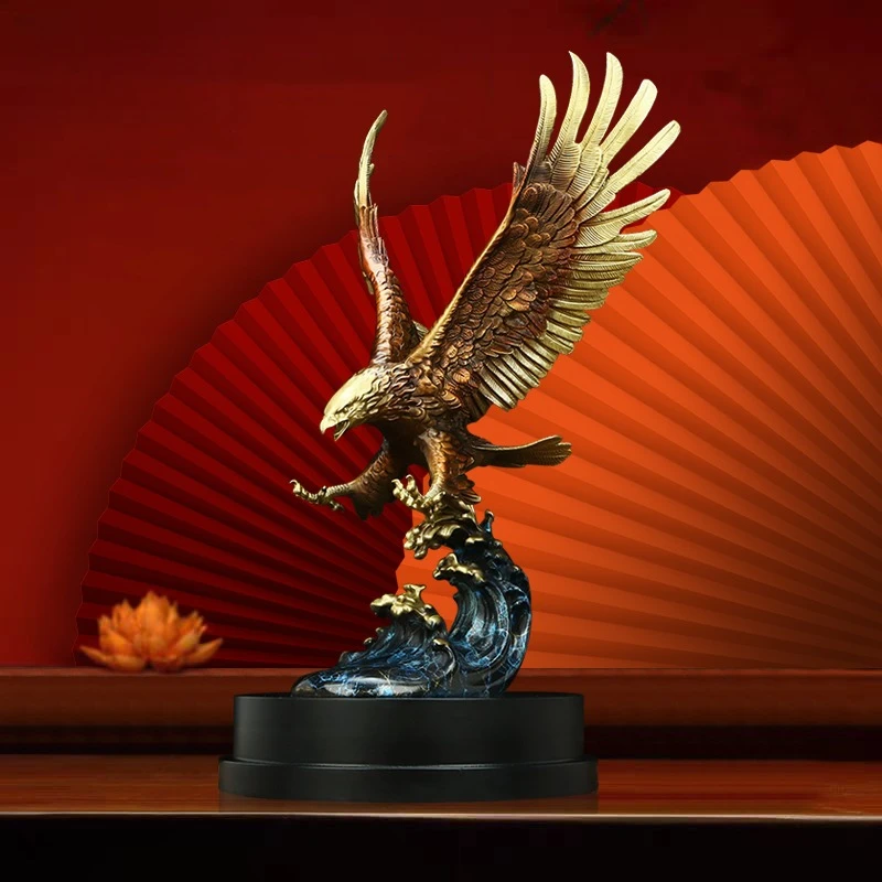 Copper Eagle Exhibition Hongtu Opening Gifts, High-end Atmosphere in Living Room and Study, Send Leader