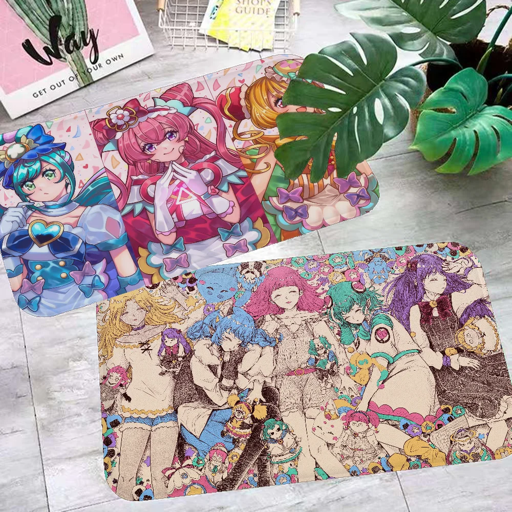 Precure Hirogaru Sky! Floor Mat Rectangle Anti-slip Home Soft Badmat Front Door Indoor Outdoor Mat Welcome Doormat