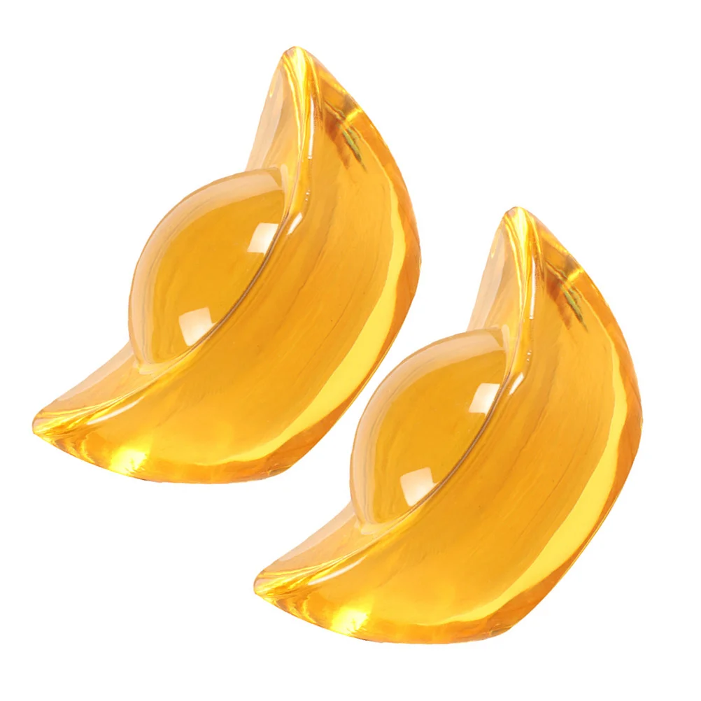 

2Pcs Decorative Simulation Gold Ingot Ornaments Desktop Crystal Showcase Table Home Office Decor Elegant Gift Idea