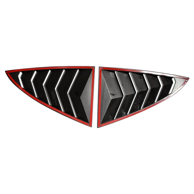 Rear Car Window Shutter Cover for Tesla Model 3 2017-2023 Louver Side Vent Trim Triangle Accessorie