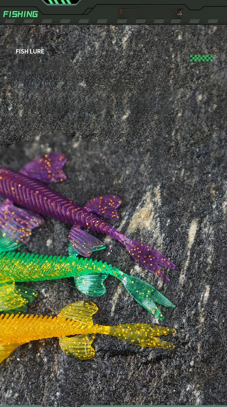 BILLINGS 10-teiliges Set schwimmender Schmetterlings-Schwanzgabelköder, weiche Kunstköder, vielseitige Köder – Detail 19