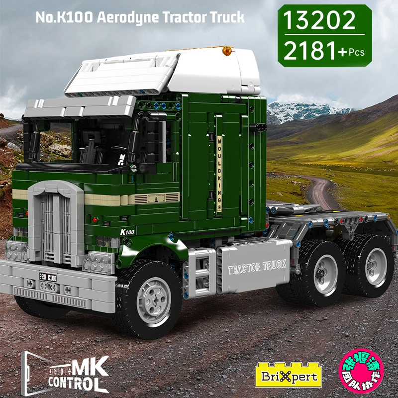 قالب الملك 13202 ألعاب السيارات التقنية RC بمحركات K100 شاحنة جرار بنة الهندسة شاحنة مجموعة الاطفال هدية الكريسماس