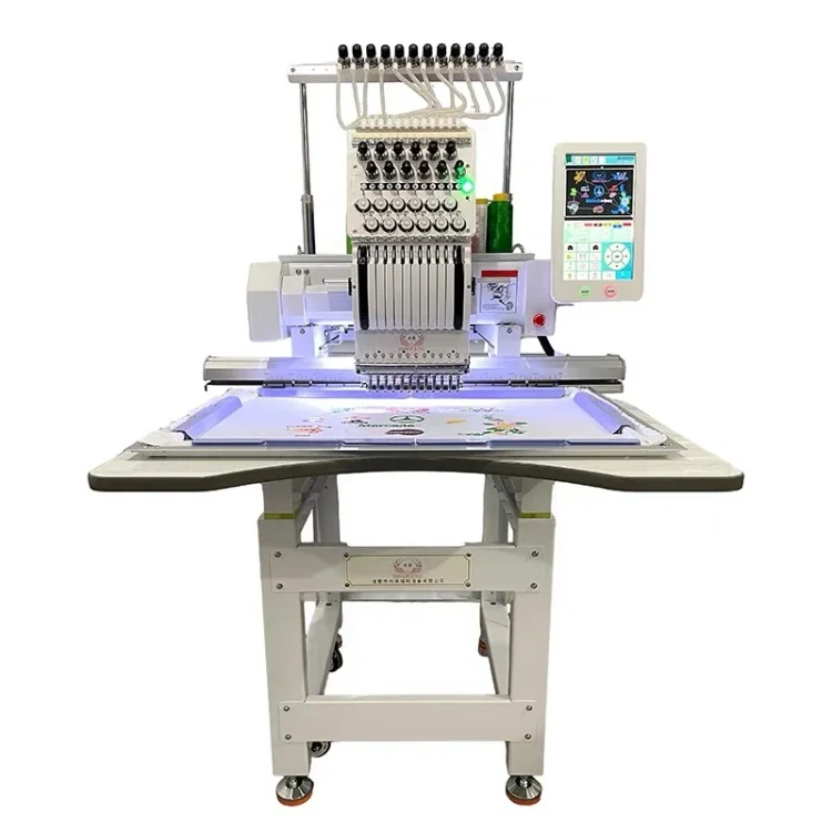 Single Head 12/15 Needles Household Embroidery Machine Hat logo Embroidery Personal Household Computer Embroidery Machine