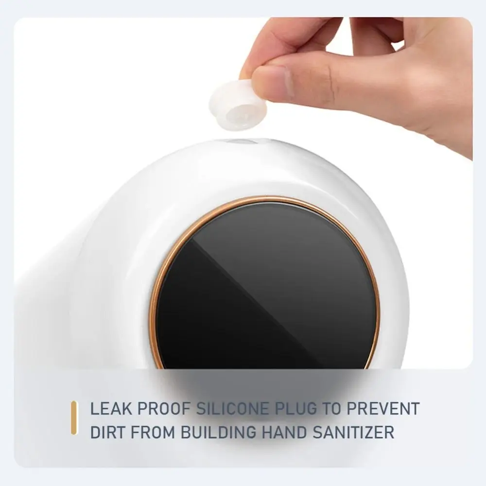 300ml Capacity Wall Mount Soap Dispenser Water Drop Type Foam Dispenser Non-touch Foam Container Liquid Soap Dispenser