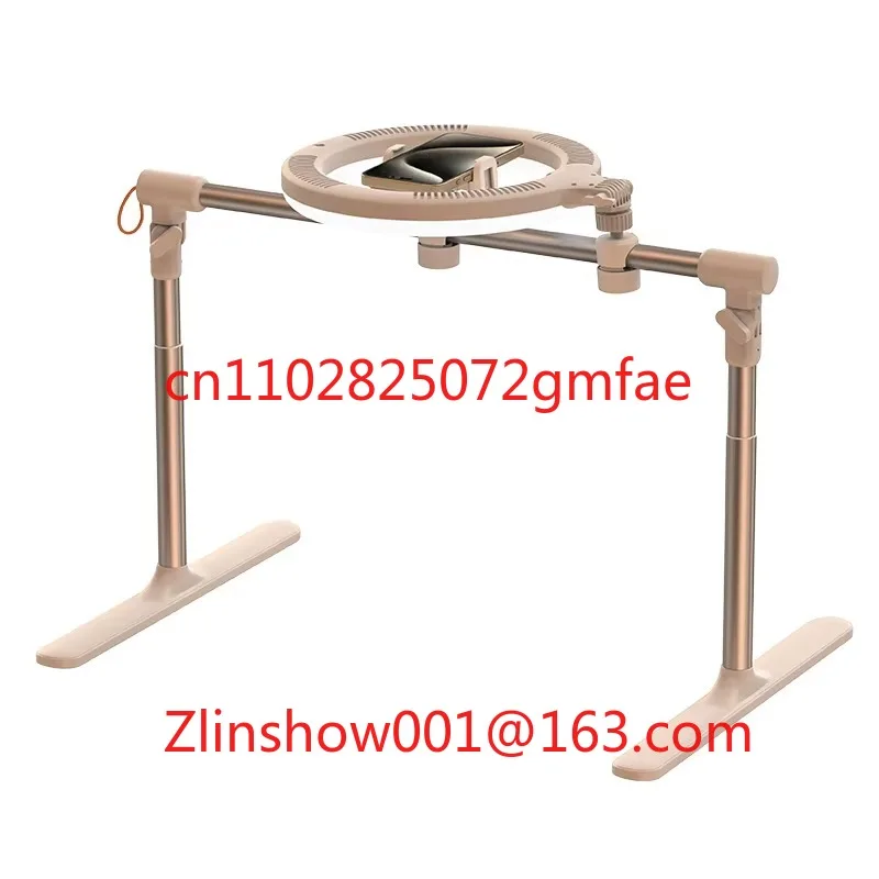 Adjustable Overhead Shooting Light Stand 3000-6500K 10W USB Powered Multi-Device Mounting Live Stream Photography